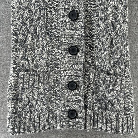 Express Sweater Cardigan Women's XS Chunky Knit Short Sleeve Wool Blend - Picture 4 of 11